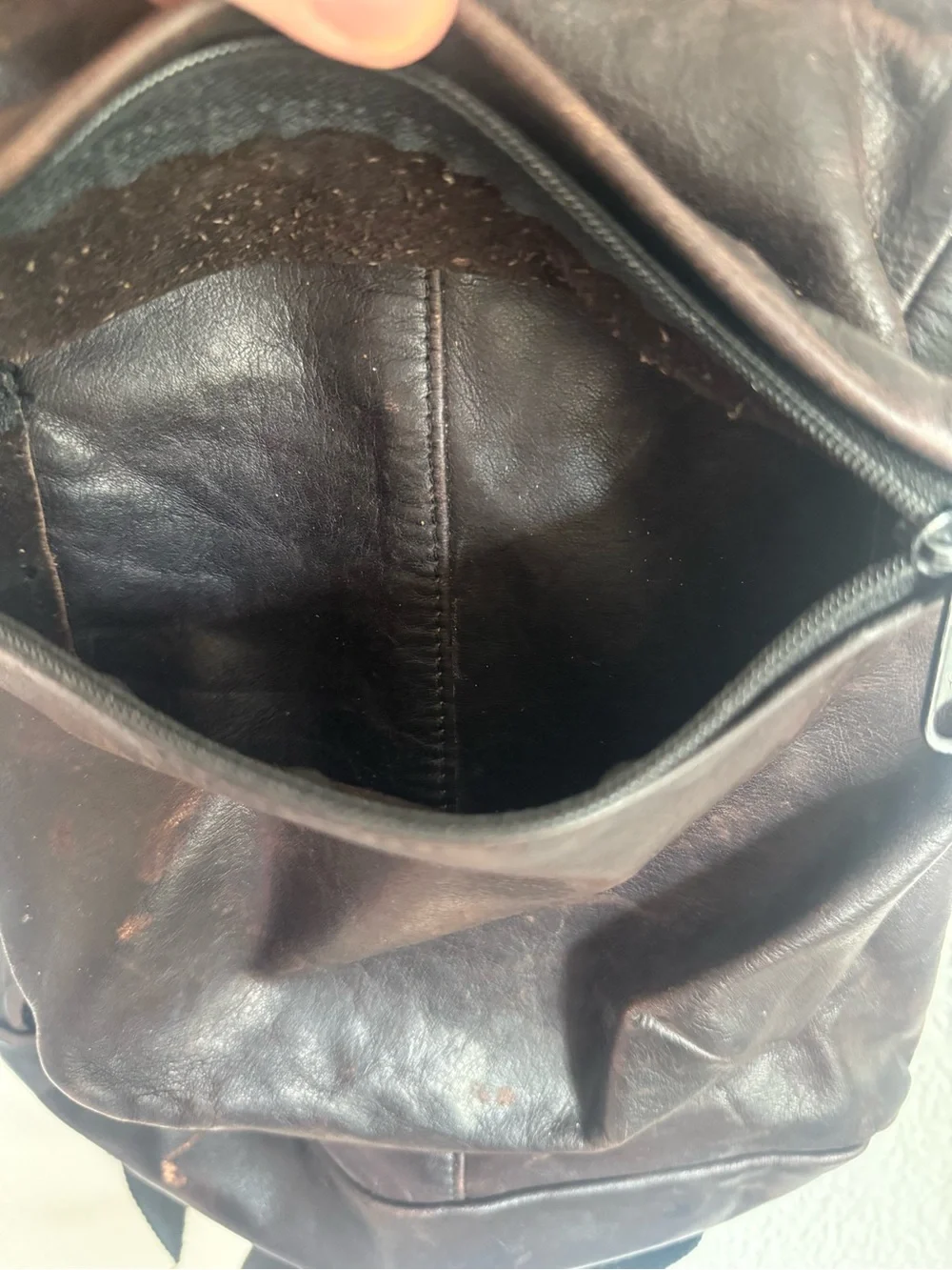 Vintage Leather Backpack Dark Brown Supple Medium Size Georgetown Leather Design